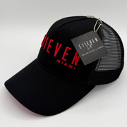 Black & Red Trucker Cap