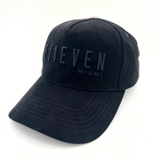 Black & Black Full Suede Trucker Hat