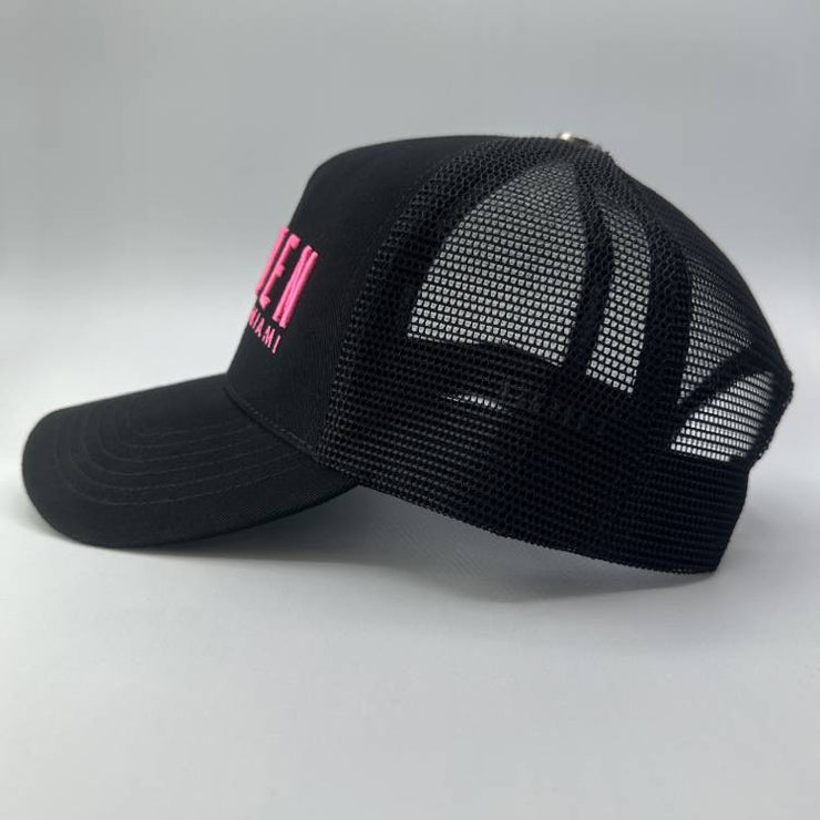 Black & Pink Trucker Cap