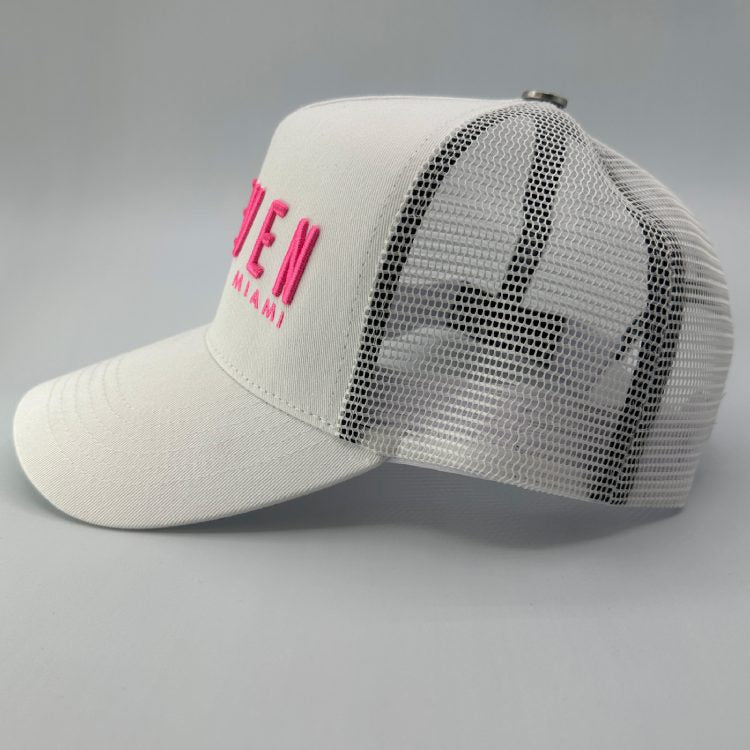 White Pink Trucker Cap – E11EVEN LIFE - Main Image