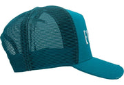 Distressed Teal & White Trucker Cap