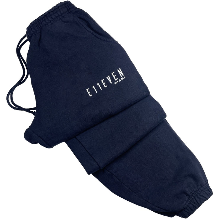 HEAVY FLEECE SWEAT PANTS - NAVY BLUE